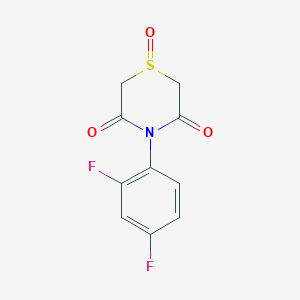 molecular formula C10H7F2NO3S B3035990 4-(2,4-Difluorophenyl)-1-oxo-1,4-thiazinane-3,5-dione CAS No. 338793-88-7