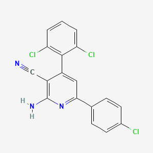 2-Amino-6-(4-chlorophenyl)-4-(2,6-dichlorophenyl)nicotinonitrile