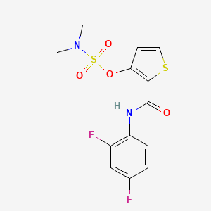 molecular formula C13H12F2N2O4S2 B3035993 2-[(2,4-difluoroanilino)carbonyl]-3-thienyl-N,N-dimethylsulfamate CAS No. 338794-13-1