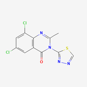 6,8-Dichloro-2-methyl-3-(1,3,4-thiadiazol-2-yl)quinazolin-4-one