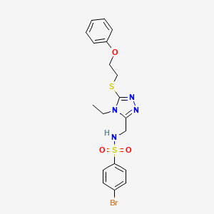 4-bromo-N-[[4-ethyl-5-(2-phenoxyethylsulfanyl)-1,2,4-triazol-3-yl]methyl]benzenesulfonamide