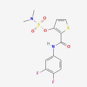 molecular formula C13H12F2N2O4S2 B3035999 2-[(3,4-difluoroanilino)carbonyl]-3-thienyl-N,N-dimethylsulfamate CAS No. 338794-68-6