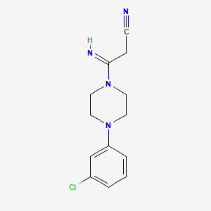 3-[4-(3-Chlorophenyl)piperazino]-3-iminopropanenitrile