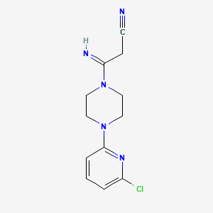 3-[4-(6-Chloro-2-pyridinyl)piperazino]-3-iminopropanenitrile