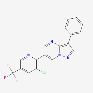 6-(3-Chloro-5-(trifluoromethyl)-2-pyridinyl)-3-phenylpyrazolo[1,5-a]pyrimidine