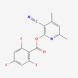3-Cyano-4,6-dimethyl-2-pyridinyl 2,4,6-trifluorobenzenecarboxylate