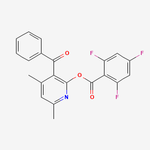 molecular formula C21H14F3NO3 B3036017 3-Benzoyl-4,6-dimethyl-2-pyridinyl 2,4,6-trifluorobenzenecarboxylate CAS No. 338953-80-3