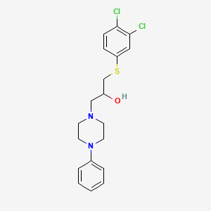 molecular formula C19H22Cl2N2OS B3036019 1-[(3,4-Dichlorophenyl)sulfanyl]-3-(4-phenylpiperazino)-2-propanol CAS No. 338953-93-8