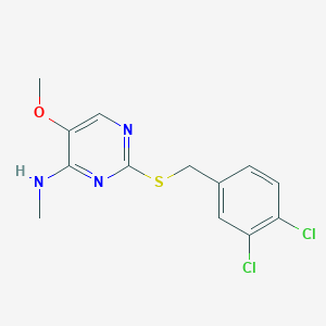 molecular formula C13H13Cl2N3OS B3036024 2-((3,4-二氯苄基)硫代基)-5-甲氧基-N-甲基-4-嘧啶胺 CAS No. 338954-52-2