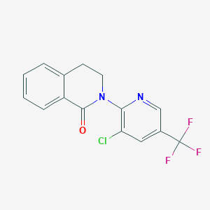 molecular formula C15H10ClF3N2O B3036030 2-[3-chloro-5-(trifluoromethyl)-2-pyridinyl]-3,4-dihydro-1(2H)-isoquinolinone CAS No. 338956-66-4