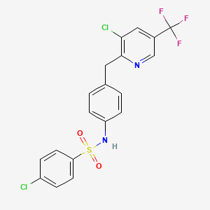 4-chloro-N-(4-{[3-chloro-5-(trifluoromethyl)-2-pyridinyl]methyl}phenyl)benzenesulfonamide