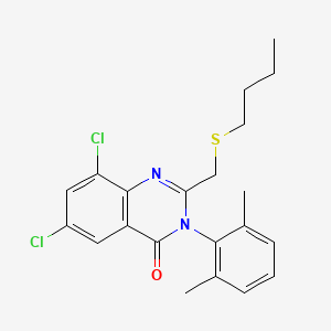 2-[(Butylsulfanyl)methyl]-6,8-dichloro-3-(2,6-dimethylphenyl)-3,4-dihydroquinazolin-4-one