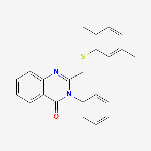 2-{[(2,5-dimethylphenyl)sulfanyl]methyl}-3-phenyl-4(3H)-quinazolinone