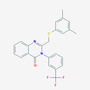 2-[(3,5-Dimethylphenyl)sulfanylmethyl]-3-[3-(trifluoromethyl)phenyl]quinazolin-4-one