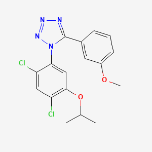 molecular formula C17H16Cl2N4O2 B3036056 1-(2,4-二氯-5-异丙氧基苯基)-5-(3-甲氧基苯基)-1H-1,2,3,4-四唑 CAS No. 338961-46-9
