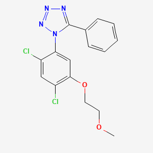 molecular formula C16H14Cl2N4O2 B3036058 1-(2,4-Dichloro-5-(2-methoxyethoxy)phenyl)-5-phenyl-1H-1,2,3,4-tetraazole CAS No. 338961-61-8
