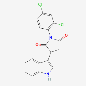 molecular formula C18H12Cl2N2O2 B3036061 1-(2,4-二氯苯基)-3-(1H-吲哚-3-基)吡咯烷-2,5-二酮 CAS No. 338962-81-5