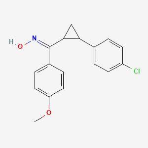 molecular formula C17H16ClNO2 B3036062 (NZ)-N-[[2-(4-chlorophenyl)cyclopropyl]-(4-methoxyphenyl)methylidene]hydroxylamine CAS No. 338962-86-0