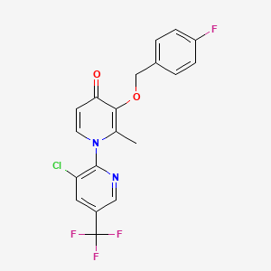 1-(3-Chloro-5-(trifluoromethyl)-2-pyridinyl)-3-((4-fluorobenzyl)oxy)-2-methyl-4(1H)-pyridinone