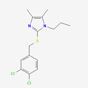 molecular formula C15H18Cl2N2S B3036085 2-[(3,4-二氯苄基)硫基]-4,5-二甲基-1-丙基-1H-咪唑 CAS No. 338965-96-1