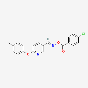 5-({[(4-Chlorobenzoyl)oxy]imino}methyl)-2-(4-methylphenoxy)pyridine