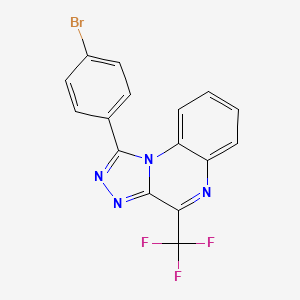 molecular formula C16H8BrF3N4 B3036106 1-(4-Bromophenyl)-4-(trifluoromethyl)[1,2,4]triazolo[4,3-a]quinoxaline CAS No. 338968-40-4