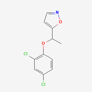 molecular formula C11H9Cl2NO2 B3036110 5-[1-(2,4-Dichlorophenoxy)ethyl]-1,2-oxazole CAS No. 338976-11-7
