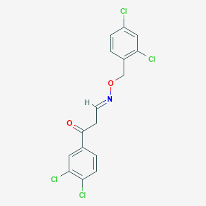 molecular formula C16H11Cl4NO2 B3036113 3-(3,4-dichlorophenyl)-3-oxopropanal O-(2,4-dichlorobenzyl)oxime CAS No. 338976-50-4