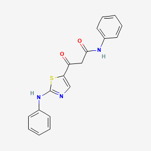 molecular formula C18H15N3O2S B3036116 3-(2-苯胺基-1,3-噻唑-5-基)-3-氧代-N-苯基丙酰胺 CAS No. 338976-84-4