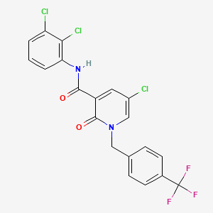 5-chloro-N-(2,3-dichlorophenyl)-2-oxo-1-[[4-(trifluoromethyl)phenyl]methyl]pyridine-3-carboxamide