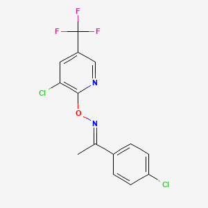 (E)-1-(4-Chlorophenyl)-N-[3-chloro-5-(trifluoromethyl)pyridin-2-yl]oxyethanimine