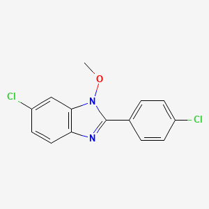 molecular formula C14H10Cl2N2O B3036135 6-chloro-2-(4-chlorophenyl)-1-methoxy-1H-1,3-benzimidazole CAS No. 338978-89-5