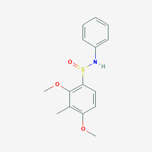molecular formula C15H17NO3S B3036140 2,4-二甲氧基-3-甲基-N-苯基苯磺酰胺 CAS No. 338981-83-2