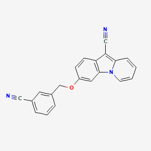 molecular formula C21H13N3O B3036142 3-[(3-氰基苄基)氧基]吡啶并[1,2-a]吲哚-10-甲腈 CAS No. 338981-95-6