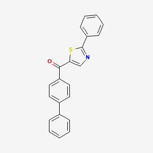 molecular formula C22H15NOS B3036150 [1,1'-联苯]-4-基(2-苯基-1,3-噻唑-5-基)甲酮 CAS No. 339008-25-2