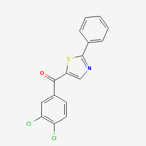 molecular formula C16H9Cl2NOS B3036151 (3,4-二氯苯基)(2-苯基-1,3-噻唑-5-基)甲苯酮 CAS No. 339008-26-3