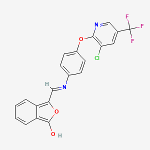 molecular formula C21H12ClF3N2O3 B3036152 (Z)-3-((4-(3-Chloro-5-(trifluoromethyl)pyridin-2-yloxy)phenylamino)methylene)isobenzofuran-1(3H)-one CAS No. 339008-39-8