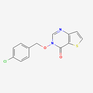 molecular formula C13H9ClN2O2S B3036155 3-[(4-chlorobenzyl)oxy]thieno[3,2-d]pyrimidin-4(3H)-one CAS No. 339008-56-9