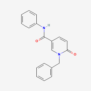 molecular formula C19H16N2O2 B3036156 1-benzyl-6-oxo-N-phenyl-1,6-dihydro-3-pyridinecarboxamide CAS No. 339008-77-4