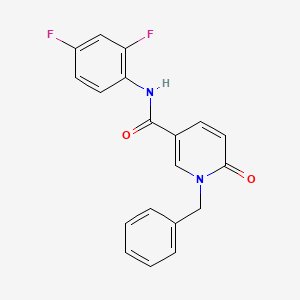 molecular formula C19H14F2N2O2 B3036157 1-benzyl-N-(2,4-difluorophenyl)-6-oxo-1,6-dihydro-3-pyridinecarboxamide CAS No. 339008-84-3