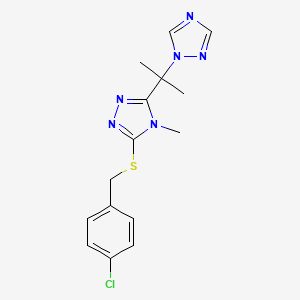 1-(1-{5-[(4-chlorobenzyl)sulfanyl]-4-methyl-4H-1,2,4-triazol-3-yl}-1-methylethyl)-1H-1,2,4-triazole