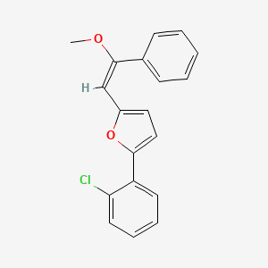 molecular formula C19H15ClO2 B3036162 2-(2-chlorophenyl)-5-[(E)-2-methoxy-2-phenylethenyl]furan CAS No. 339009-48-2