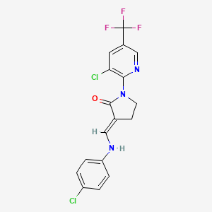 3-[(4-Chloroanilino)methylene]-1-[3-chloro-5-(trifluoromethyl)-2-pyridinyl]-2-pyrrolidinone