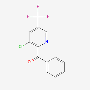 molecular formula C13H7ClF3NO B3036168 2-Benzoyl-3-chloro-5-(trifluoromethyl)pyridine CAS No. 339010-42-3