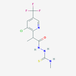 2-(2-(3-Chloro-5-(trifluoromethyl)-2-pyridinyl)propanoyl)-N-methyl-1-hydrazinecarbothioamide