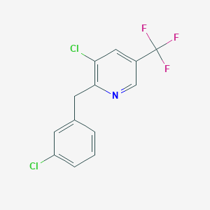 molecular formula C13H8Cl2F3N B3036174 3-Chloro-2-[(3-chlorophenyl)methyl]-5-(trifluoromethyl)pyridine CAS No. 339010-80-9