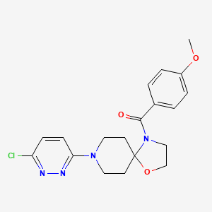 molecular formula C19H21ClN4O3 B3036177 [8-(6-Chloro-3-pyridazinyl)-1-oxa-4,8-diazaspiro[4.5]dec-4-yl](4-methoxyphenyl)methanone CAS No. 339011-62-0