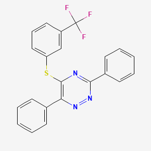 molecular formula C22H14F3N3S B3036184 3,6-Diphenyl-5-{[3-(trifluoromethyl)phenyl]sulfanyl}-1,2,4-triazine CAS No. 339013-09-1
