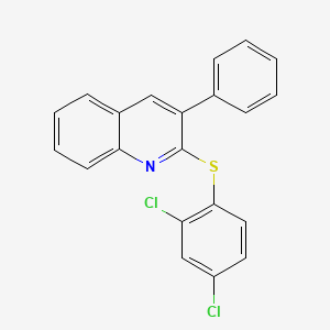 molecular formula C21H13Cl2NS B3036188 2-[(2,4-Dichlorophenyl)sulfanyl]-3-phenylquinoline CAS No. 339014-00-5