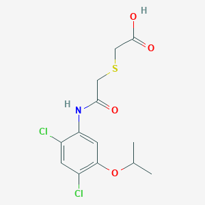 2-{[2-(2,4-Dichloro-5-isopropoxyanilino)-2-oxoethyl]sulfanyl}acetic acid